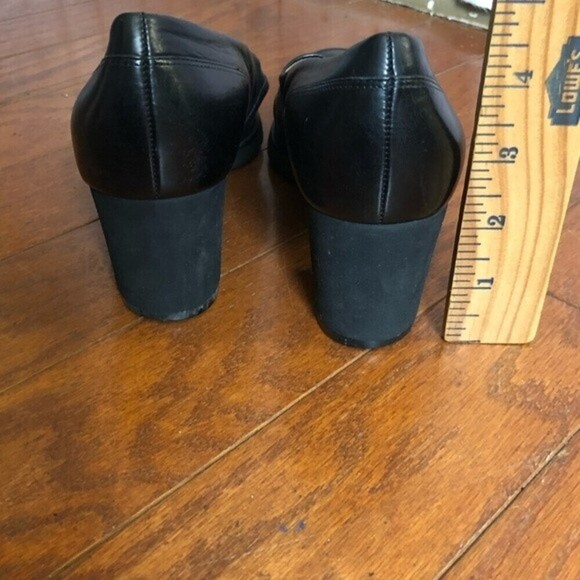 Enzo Angiolini "Liberty" Black Loafer Block Heel Women's Size 8 Slip-On - Picture 7 of 10